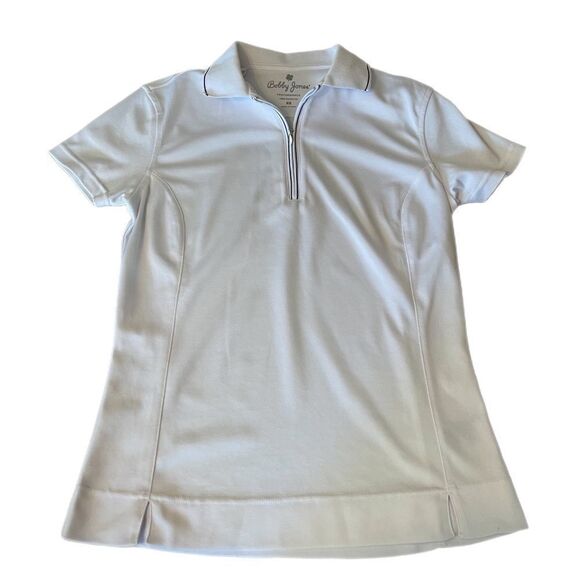 Bobby Jones Tops - Bobby Jones White 1/4 Zip Golf Short Sleeve Shirt Size XS